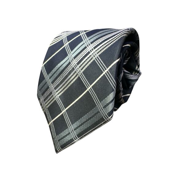 609. MCM Blue/Gray Silk Tie - Classic Elegance